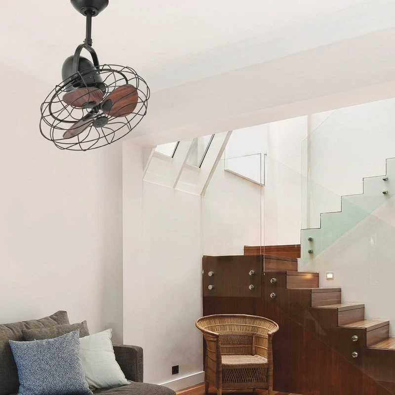 Faro Keiki Ventilateur Mural et Plafond Ø 43 cm - Marron