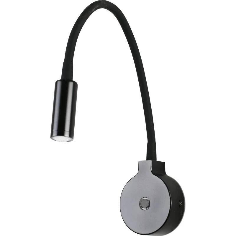 FARO BARCELONA Applique murale LED Pixie, noir mat, bras flexible