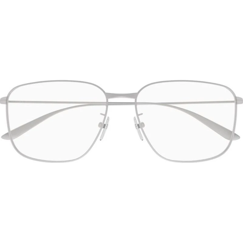 Balenciaga BB0452O Lunettes de Vue Carrées Argentées 59mm
