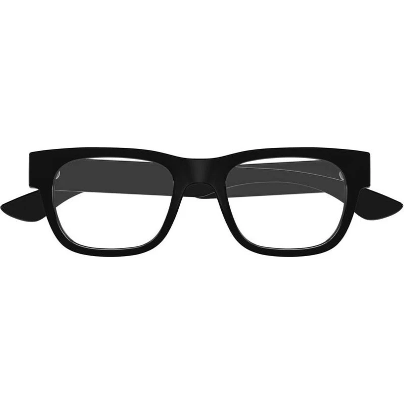 Alexander McQueen AM0531O Lunettes de Vue Carrées Noires 51mm