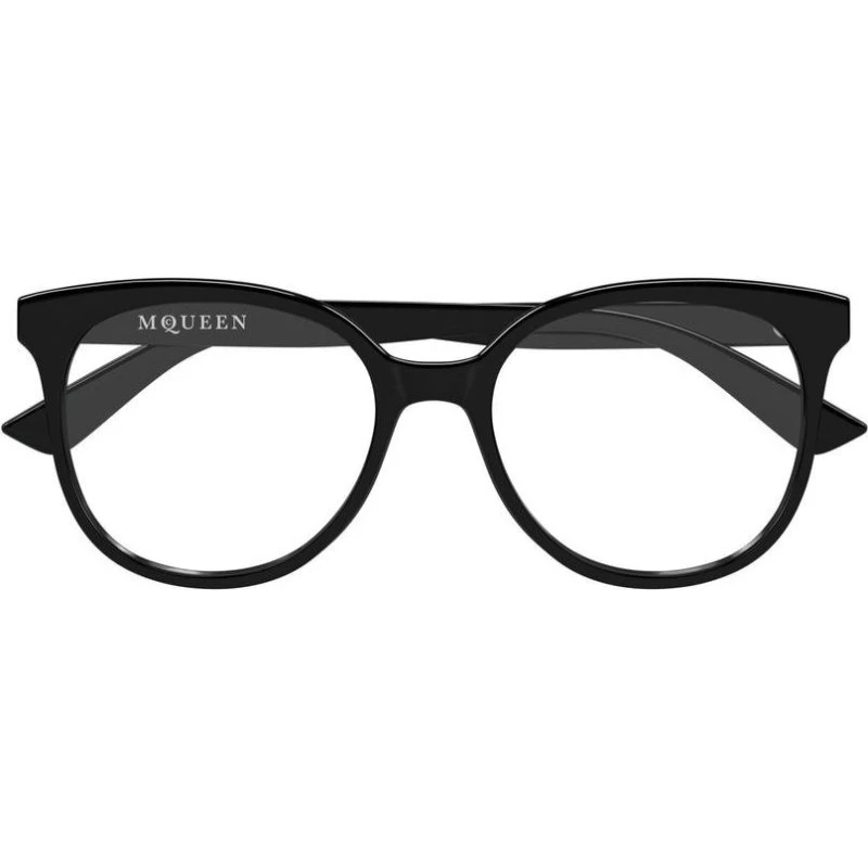 Alexander McQueen AM0540O Lunettes de Vue Oeil de Chat Noir