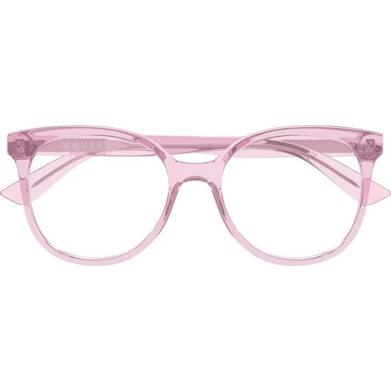 Alexander McQueen AM0540O Lunettes de Vue Femme Oeil de Chat Rose