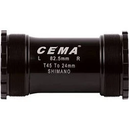 Cema Jeu de Pédalier Adaptateur T45 GXP Inoxydable Noir