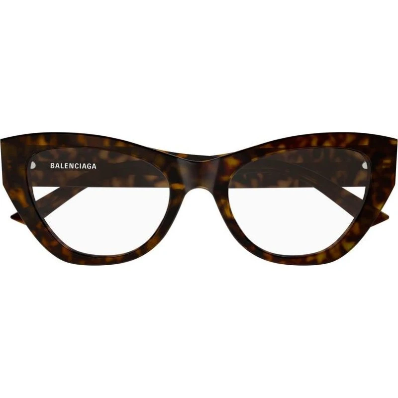 Balenciaga BB0449O Lunettes de Vue Femme Œil de Chat Havana 55mm