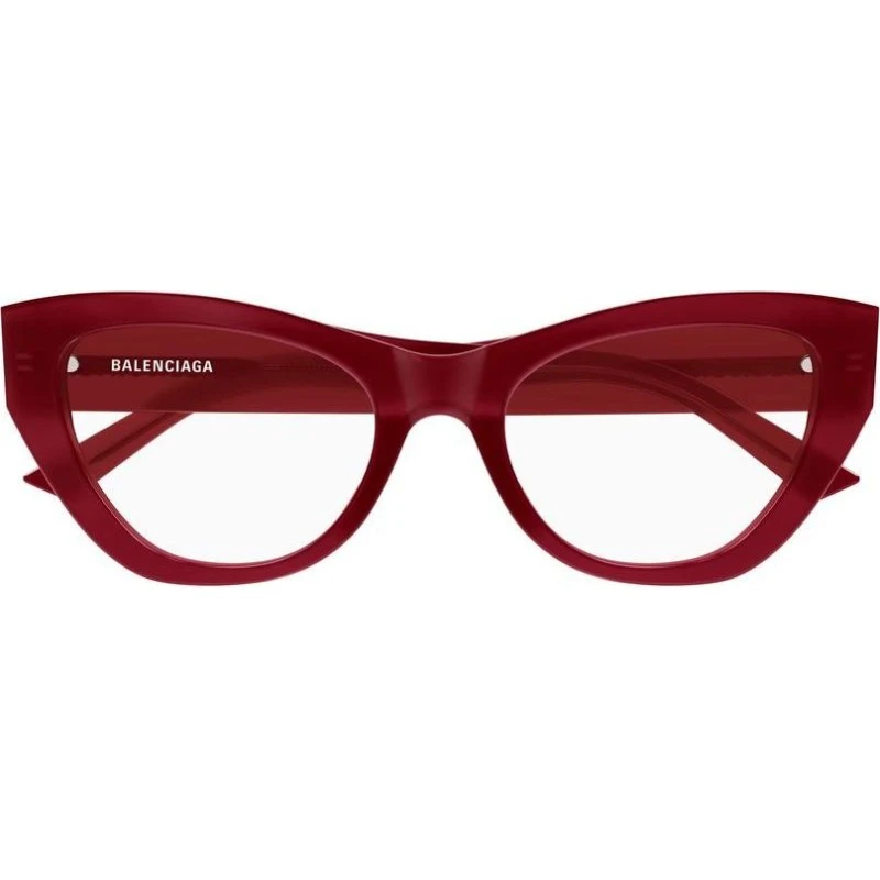 Balenciaga BB0449O Lunettes de Vue Oeil de Chat Rouge 55mm