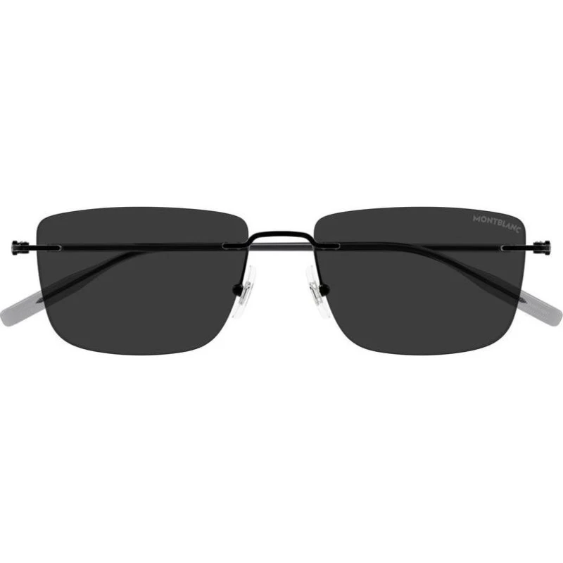 Montblanc MB0429S Lunettes de Soleil Carrées Homme - Noir/Gris