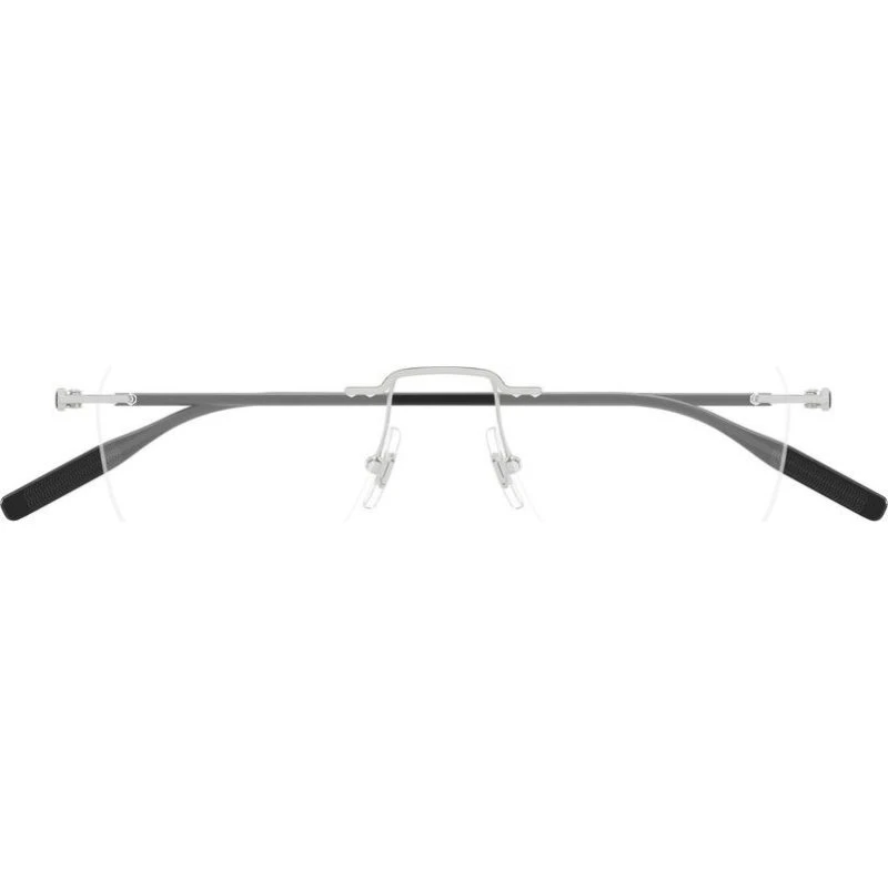 Montblanc MB0430O Lunettes de Vue Homme Argentées Rondes 51mm