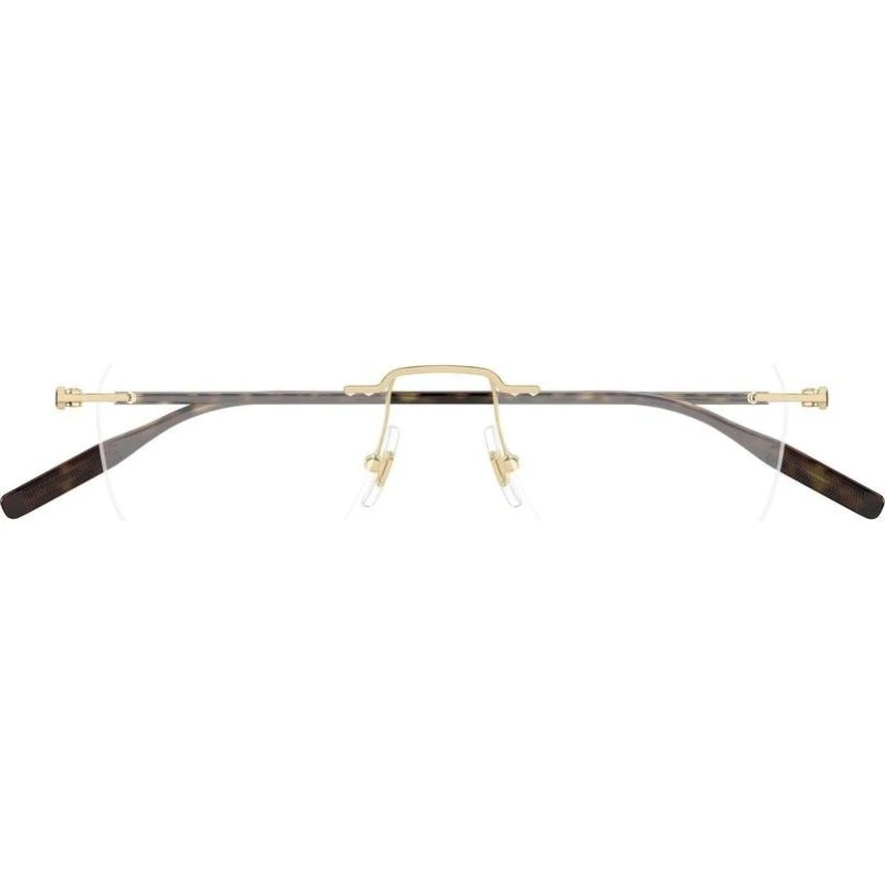 Montblanc MB0430O Lunettes de Vue Rondes Dorées 51mm