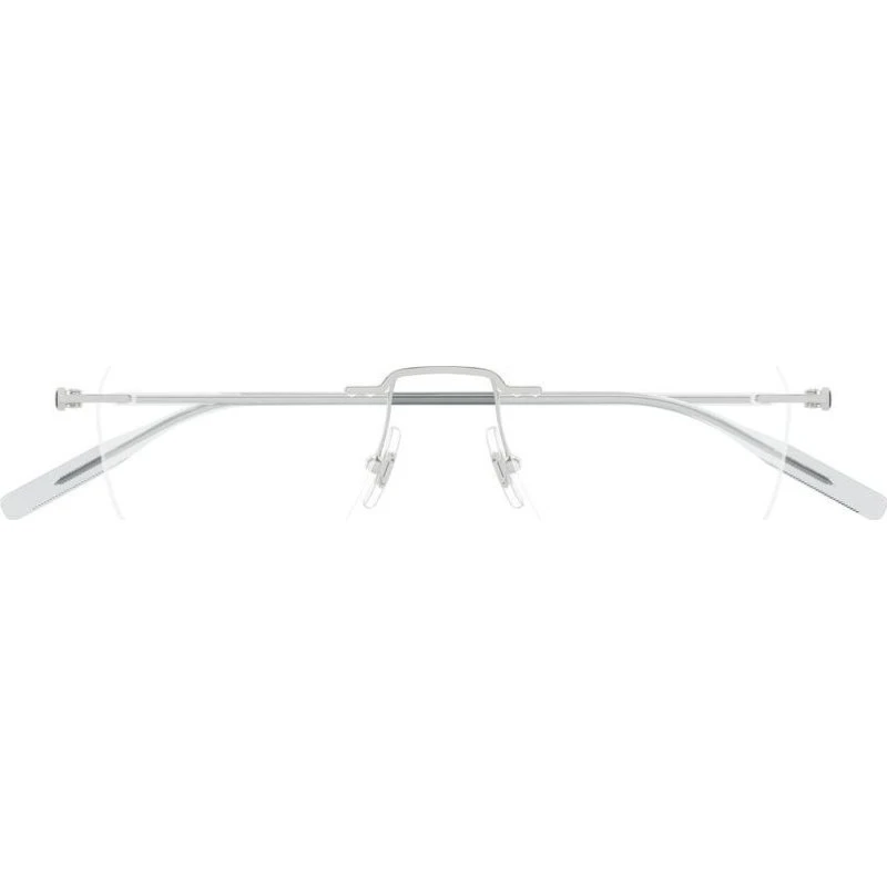 Montblanc MB0430O Lunettes de Vue Rondes Argentées 51mm