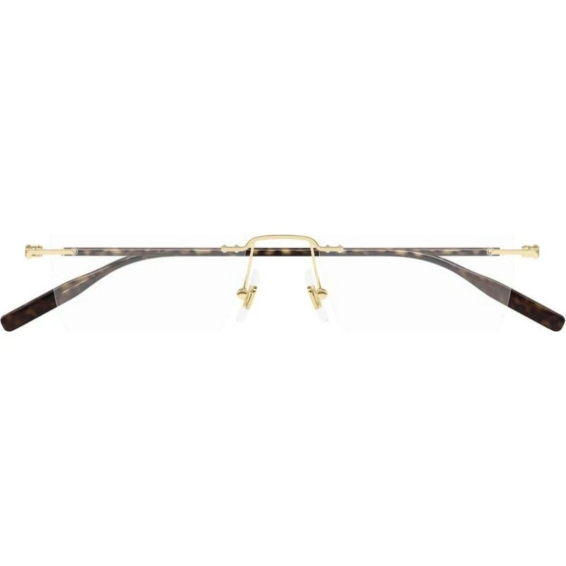 Montblanc MB0431O : Lunettes de vue rectangulaires dorées pour homme