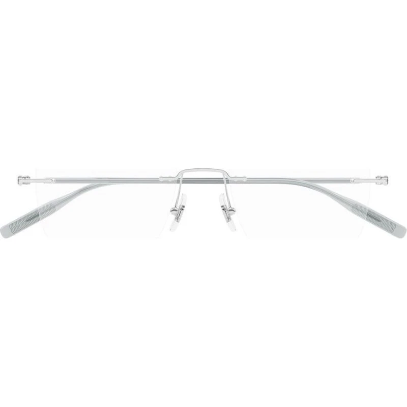 Montblanc MB0431O Lunettes de Vue Homme Argent Rectangulaires 53mm