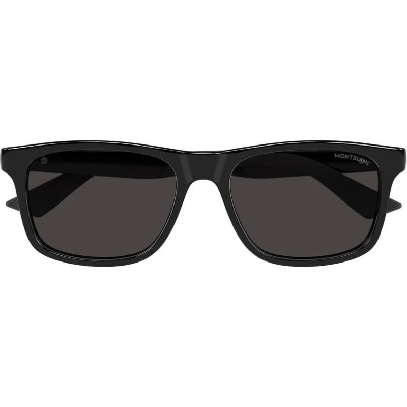 Montblanc MB0432S Lunettes de Soleil Homme Carrées Noires et Grises