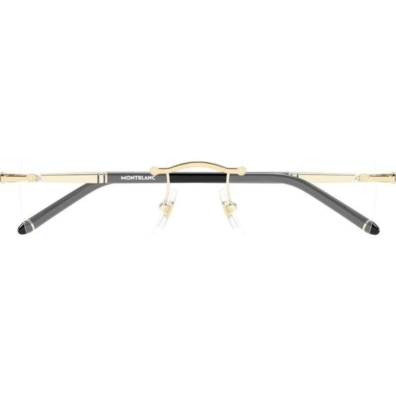 Montblanc MB0444O Lunettes de Vue Homme Carrées Dorées 54mm