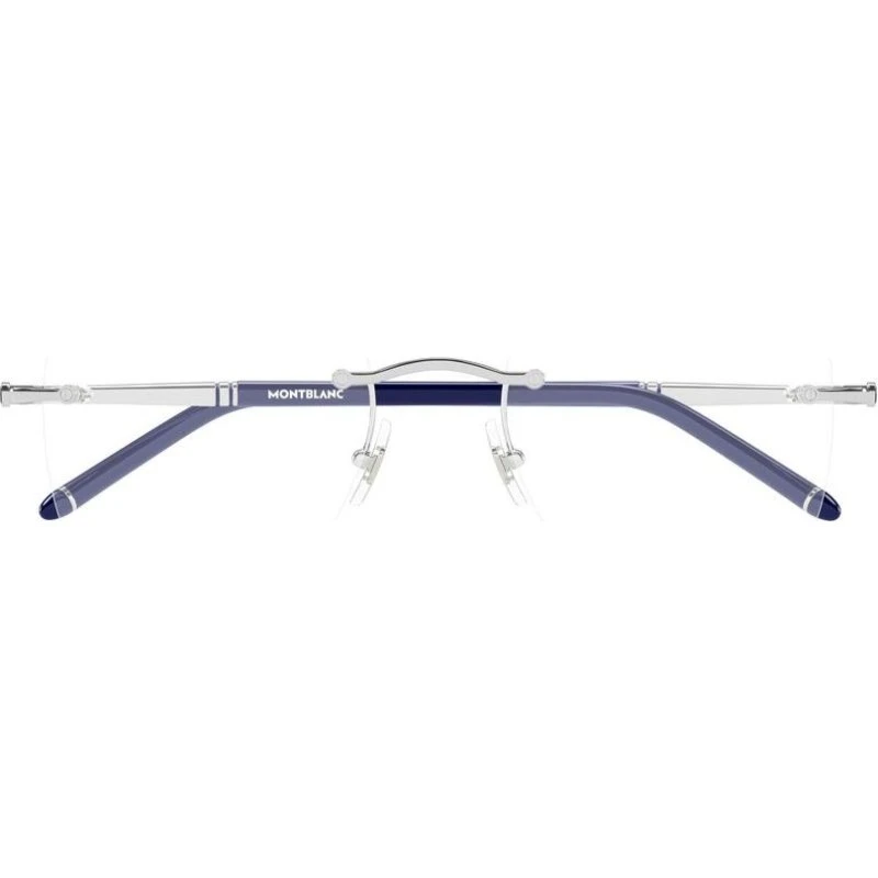 Montblanc MB0444O Lunettes de Vue Homme Argentées Carrées 54mm