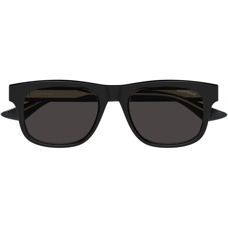 Montblanc MB0421S Lunettes de Soleil Homme Carrées Noires et Grises