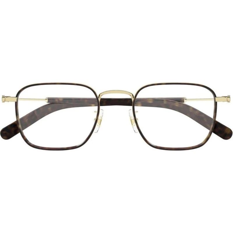 Montblanc MB0424O Lunettes de Vue Carrées Dorées pour Homme