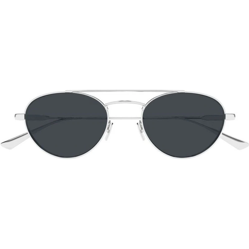Saint Laurent SL 97 Lunettes de Soleil Rondes Argentées Femme