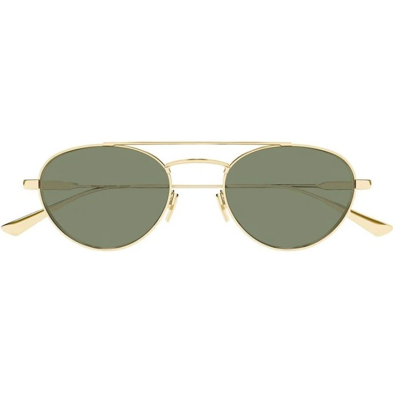 Saint Laurent SL 97 Lunettes de Soleil Rondes Dorées Vertes