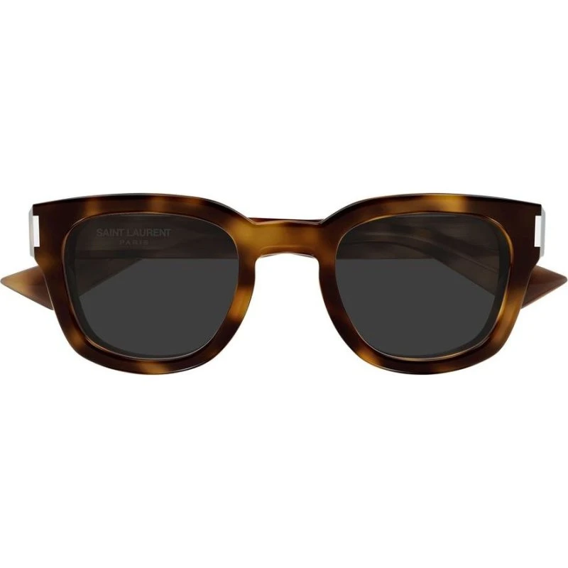 Saint Laurent SL 838 Lunettes de Soleil Pantos Havane Gris 49mm