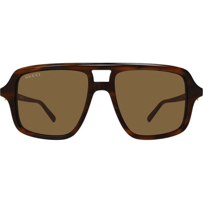 Gucci GG2052S Lunettes de Soleil Pilote Havane Marron 53mm