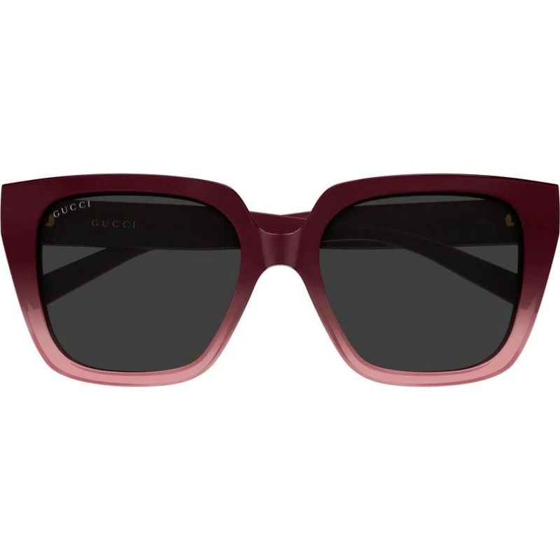 Gucci GG2102S Lunettes de Soleil Papillon Rouge et Gris 54mm