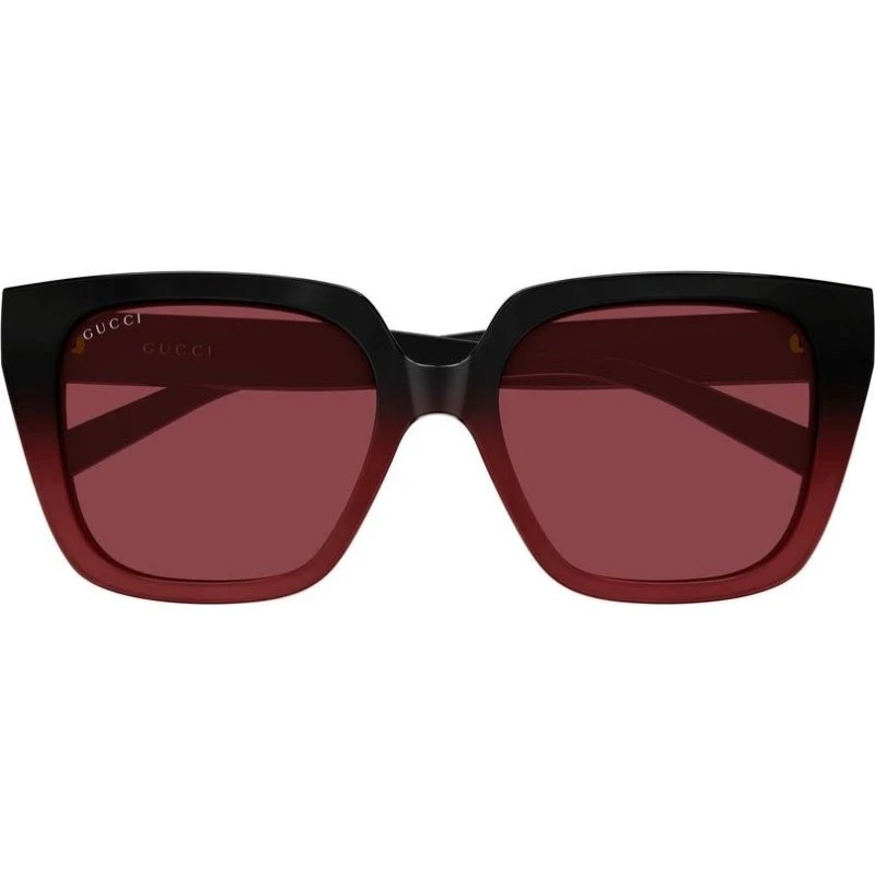 Gucci GG2102S Lunettes de Soleil Papillon Noir et Rouge 54mm