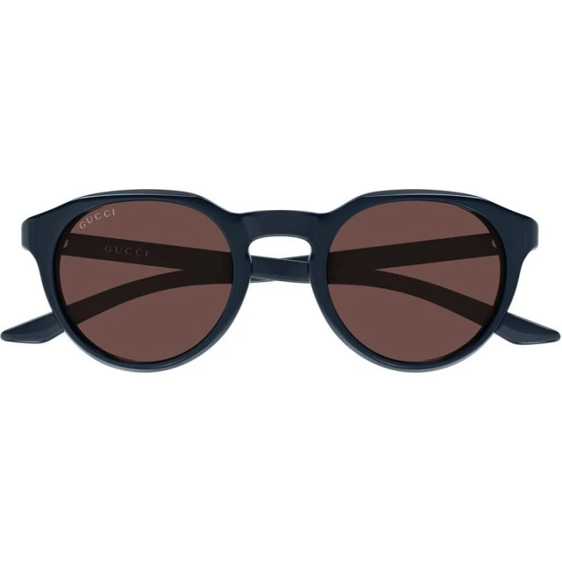 Gucci GG2079S Lunettes de Soleil Homme Rondes Bleues et Marron