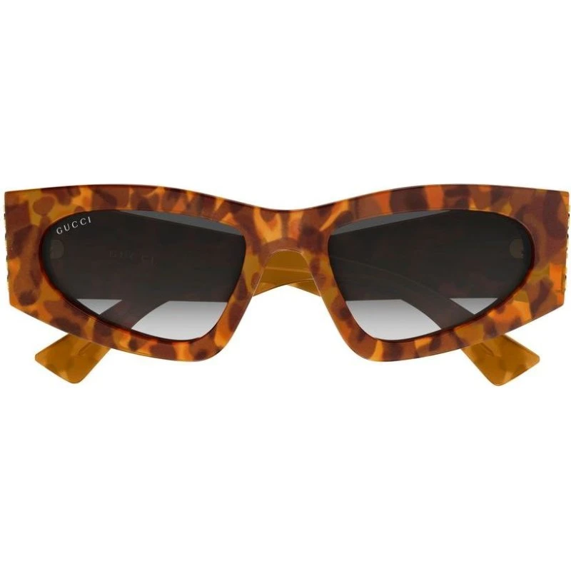 Gucci GG2040S Lunettes de Soleil Oeil de Chat Havana Gris 54mm