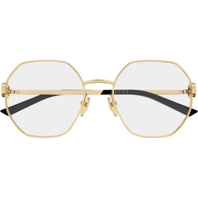 Gucci GG2048O Lunettes de Vue Géométriques Dorées pour Femme
