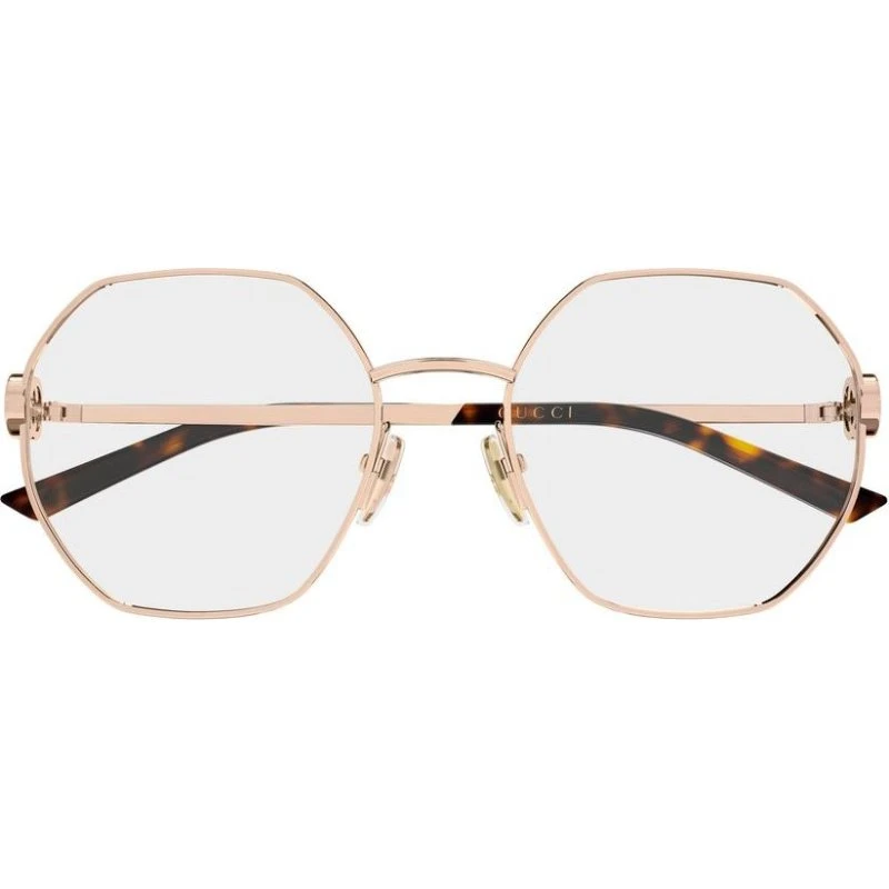 Gucci GG2048O Lunettes de Vue Femme Géométriques Or Rose