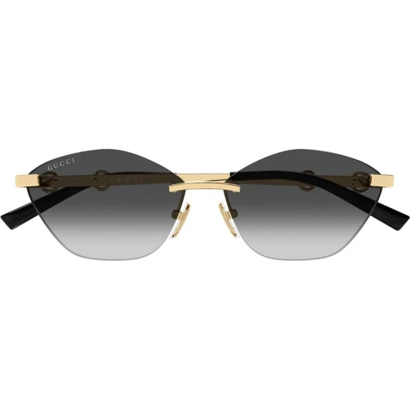 Gucci GG02050S-001 Lunettes de Soleil Oeil de Chat Dorées et Grises