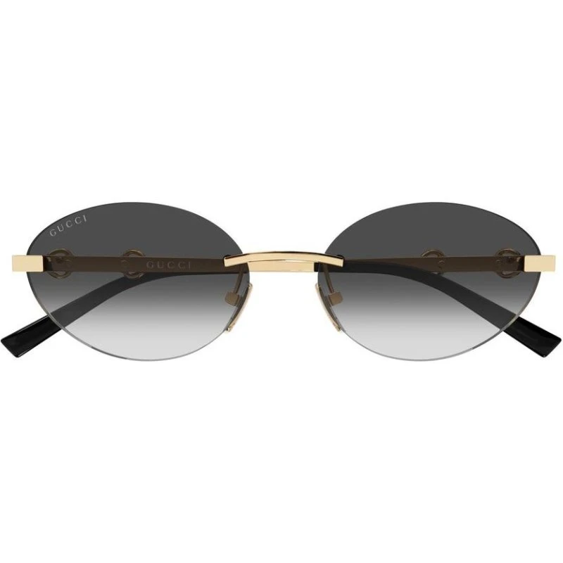 Gucci GG2051S Lunettes de Soleil Rondes Dorées et Verres Gris