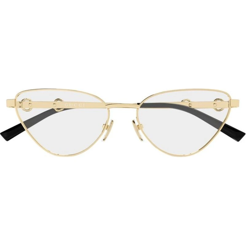 Gucci GG2054O-001 Lunettes de Vue Femme Œil-de-Chat Dorées