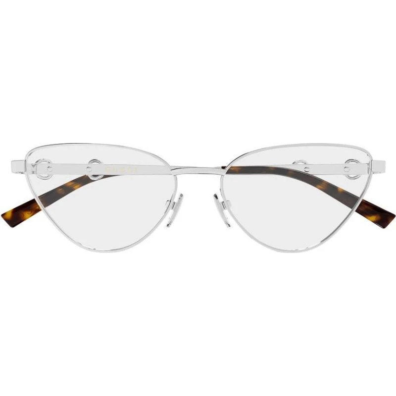 Gucci GG2054O Lunettes de Vue Femme Oeil de Chat Argentées 56mm