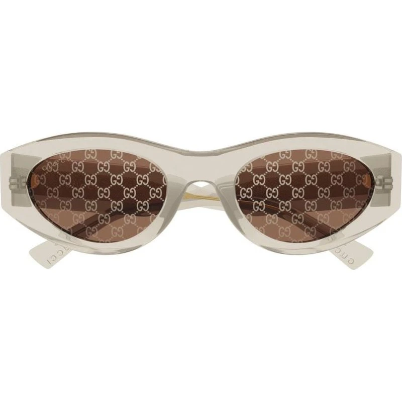 Gucci GG2065S Lunettes de Soleil Rondes Marron 52mm