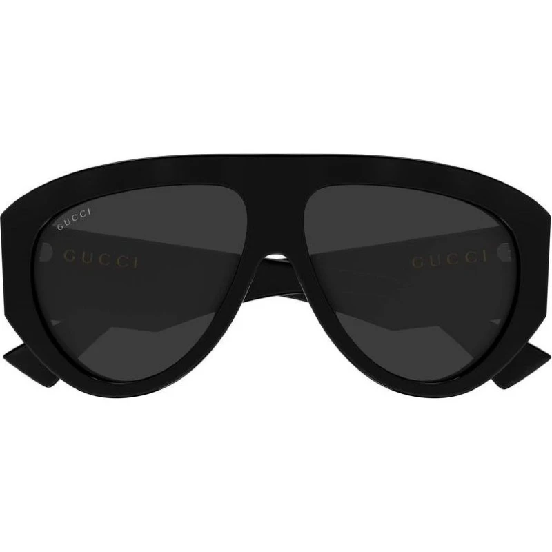 Gucci GG2128S Lunettes de Soleil Aviateur Noires et Grises
