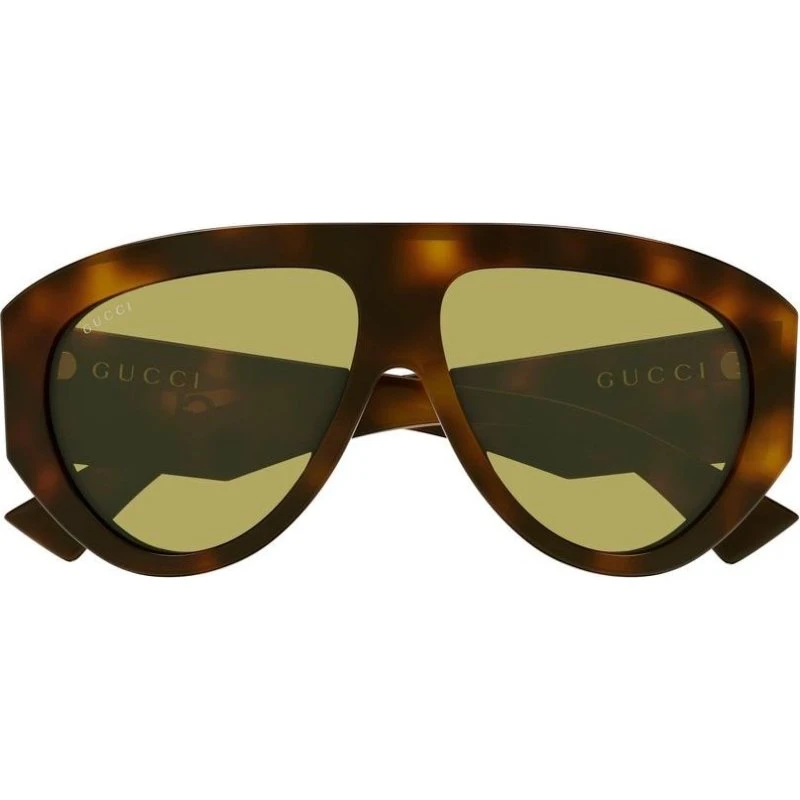 Gucci GG2128S Lunettes de Soleil Pilote Havana Vert Homme