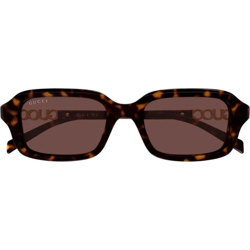 Gucci GG2152S Lunettes de Soleil Carrées Havana Marron 50mm