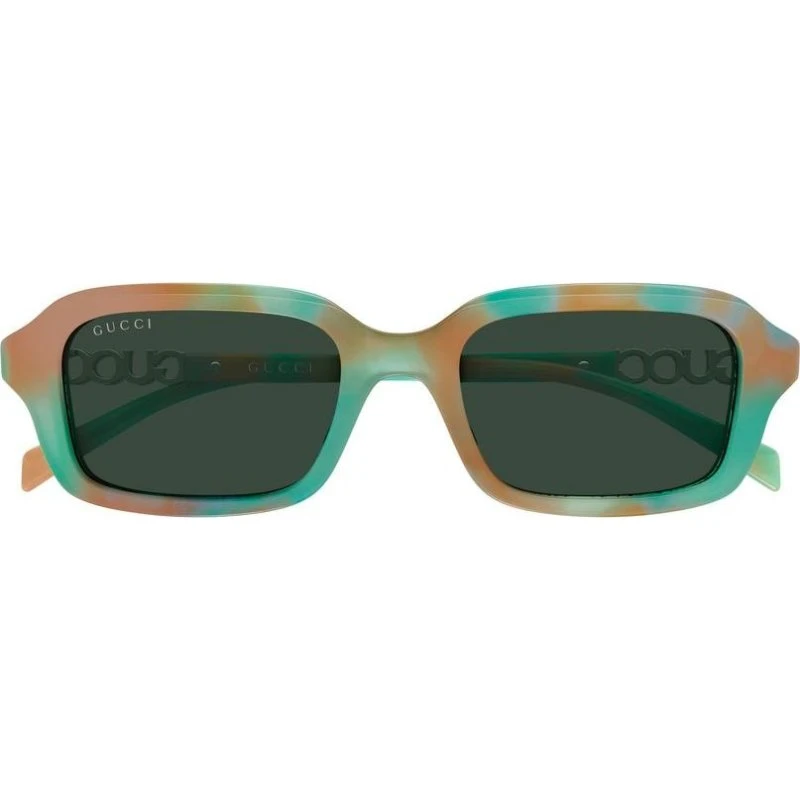 Gucci GG2152S Lunettes de Soleil Carrées Havana Vert 50mm