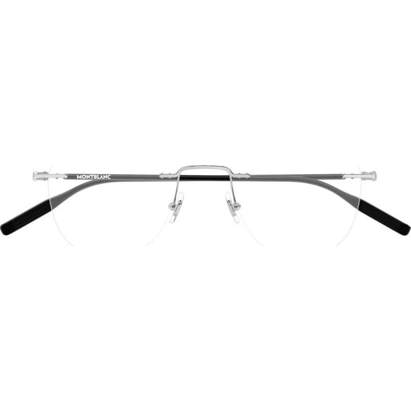 Montblanc MB0471O Lunettes de Vue Homme Rondes Argentées 50mm