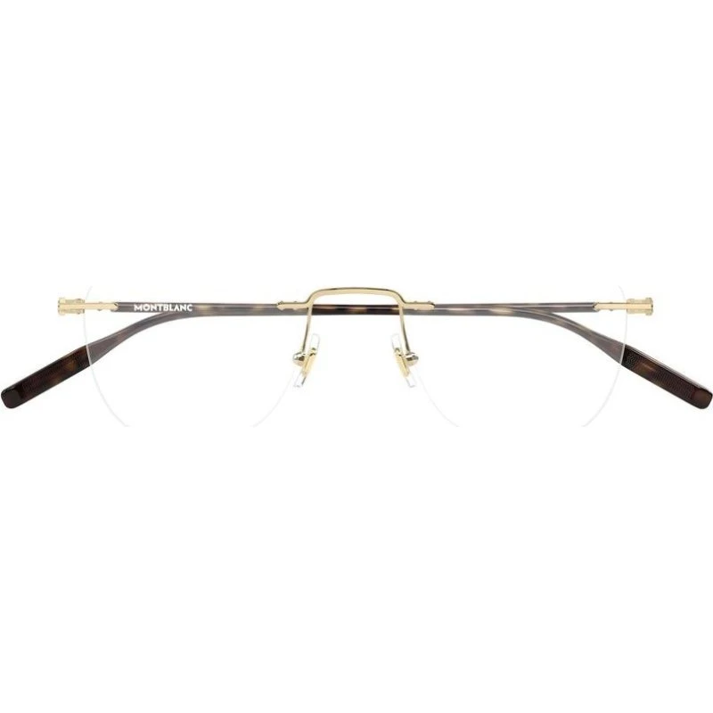 Montblanc MB0471O Lunettes de Vue Homme Rondes Dorées 50mm