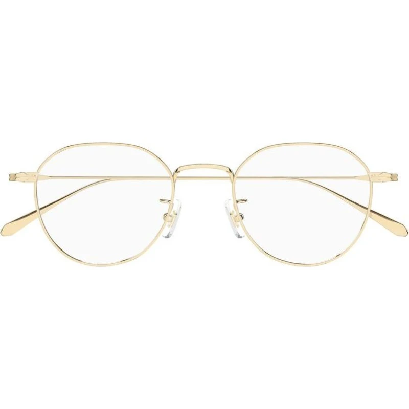 Montblanc MB0476OA Lunettes de Vue Homme Rondes Dorées 49mm