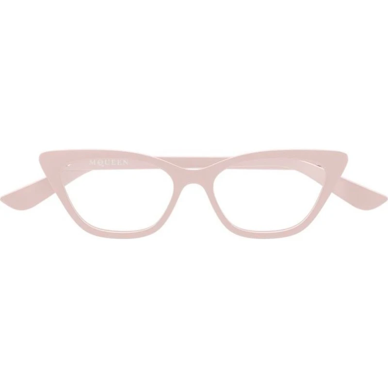Alexander McQueen AM0560O Lunettes de Vue Femme Œil de Chat Rose