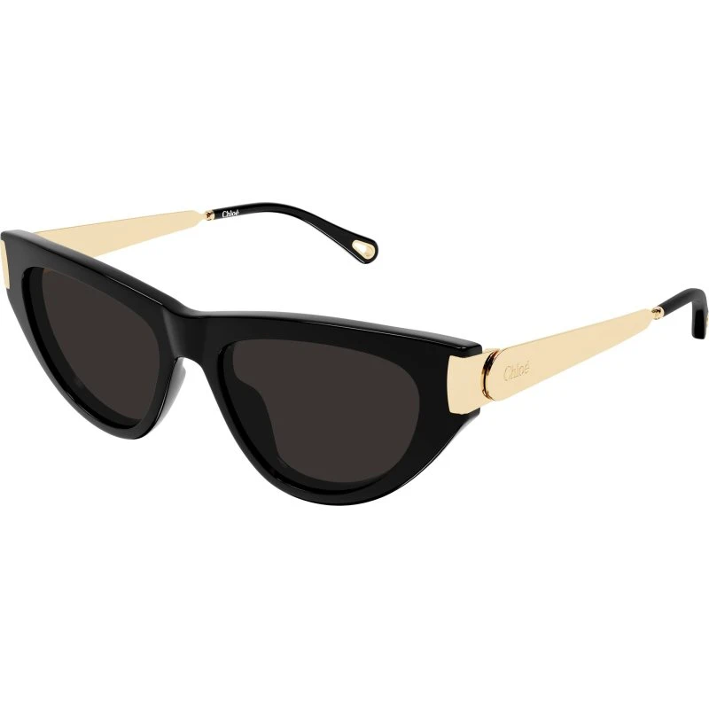 Chloé CH0350S 001 Lunettes de soleil Cat Eye Noir et Gris