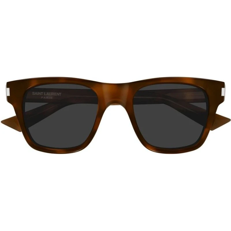 Saint Laurent SL 875 : Lunettes de soleil carrées Havane pour Homme
