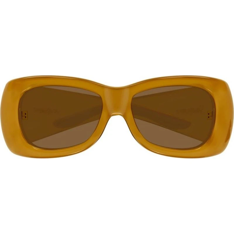 Saint Laurent SL 901 Howl Lunettes de Soleil Carrées Jaunes et Marron
