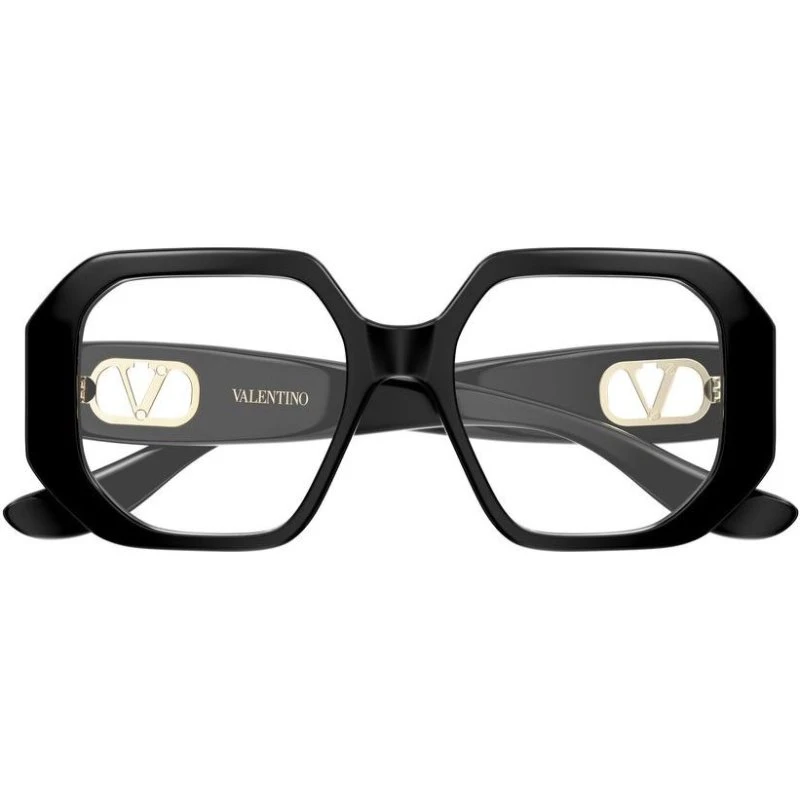 Valentino VG0003O Lunettes de Vue Géométriques Femme - Noir Transparent