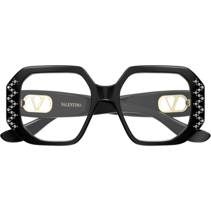 Valentino VG0003O Lunettes de Vue Femme Géométriques Noires 51mm