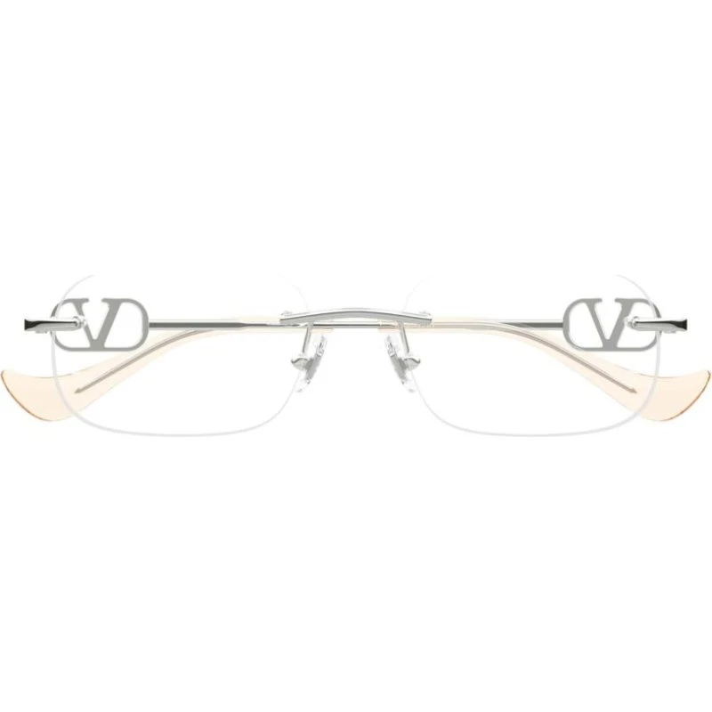 Valentino VG0034O Lunettes de Vue Rondes Argentées 53mm