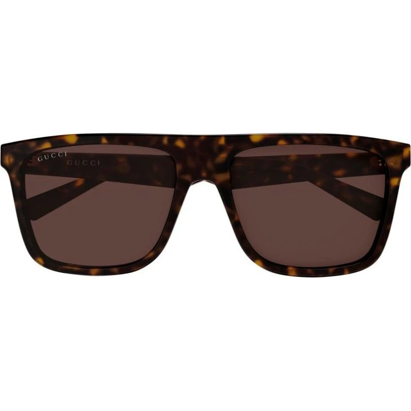 Gucci GG2182S Lunettes de Soleil Carrées Havana Marron 57mm